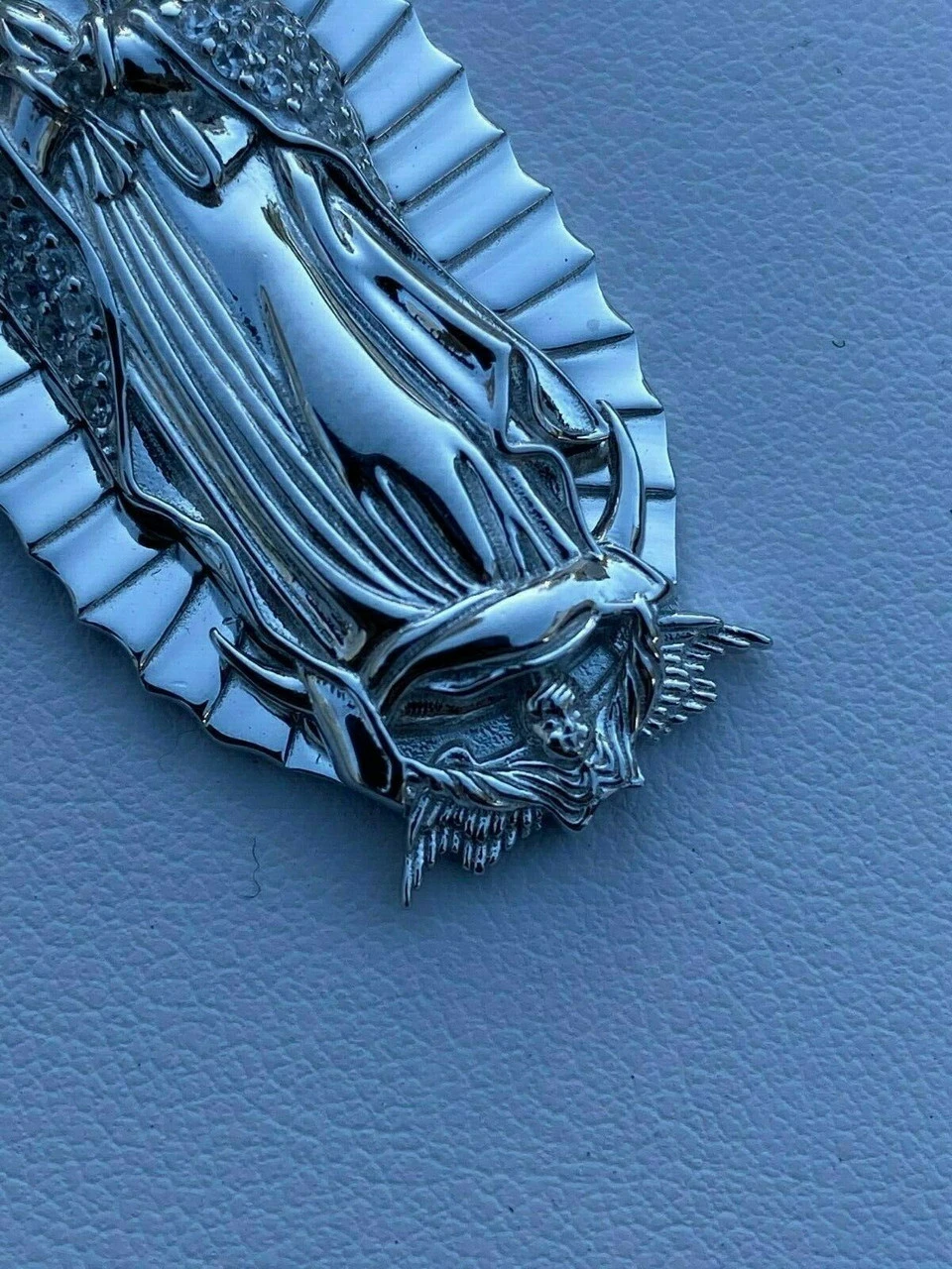 Men's Real 925 Sterling Silver - Virgin Mary Guadalupe Necklace Nuestra Senora 18 Men's Real 925 Sterling Silver - Virgin Mary Guadalupe Necklace Nuestra Senora - Image 16