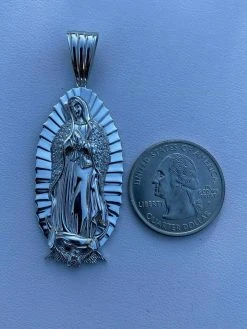 Men's Real 925 Sterling Silver - Virgin Mary Guadalupe Necklace Nuestra Senora 26 Men's Real 925 Sterling Silver - Virgin Mary Guadalupe Necklace Nuestra Senora -Harlem Bling Shop harlembling mens real 925 sterling silver virgin mary guadalupe necklace nuestra senora 30728.1664372165