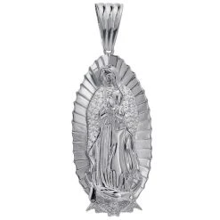 Men's Real 925 Sterling Silver - Virgin Mary Guadalupe Necklace Nuestra Senora 23 Men's Real 925 Sterling Silver - Virgin Mary Guadalupe Necklace Nuestra Senora -Harlem Bling Shop harlembling mens real 925 sterling silver virgin mary guadalupe necklace nuestra senora 56060.1664379951