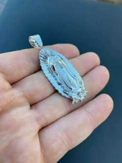 Men's Real 925 Sterling Silver - Virgin Mary Guadalupe Necklace Senora Pendant 18 Men's Real 925 Sterling Silver - Virgin Mary Guadalupe Necklace Senora Pendant -Harlem Bling Shop harlembling mens real 925 sterling silver virgin mary guadalupe necklace senora pendant 12014.1664375385