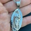 Men's Real 925 Sterling Silver - Virgin Mary Guadalupe Necklace Senora Pendant