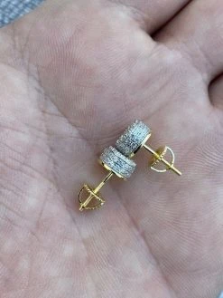 Mens Real Gold Vermeil 925 Sterling Silver Round Earrings MOISSANITE Studs Iced 19 Mens Real Gold Vermeil 925 Sterling Silver Round Earrings MOISSANITE Studs Iced -Harlem Bling Shop harlembling mens real gold vermeil 925 sterling silver round earrings moissanite studs iced 14921.1664395154