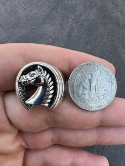 Mens Real Plain Solid 925 Sterling Silver Horse & Lucky Horseshoe Ring Size 7-13 -Harlem Bling Shop harlembling mens real plain solid 925 sterling silver horse and lucky horseshoe ring size 7 13 84376.1672851579