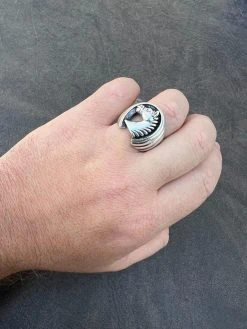 Mens Real Plain Solid 925 Sterling Silver Horse & Lucky Horseshoe Ring Size 7-13 -Harlem Bling Shop harlembling mens real plain solid 925 sterling silver horse and lucky horseshoe ring size 7 13 94061.1672851664