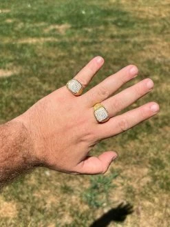 Mens Real Solid 925 14k Gold Plated Iced CZ Ring Hip Hop Size 7 8 9 10 11 12 13 -Harlem Bling Shop harlembling mens real solid 925 14k gold plated iced cz ring hip hop size 7 8 9 10 11 12 13 48642.1664302204