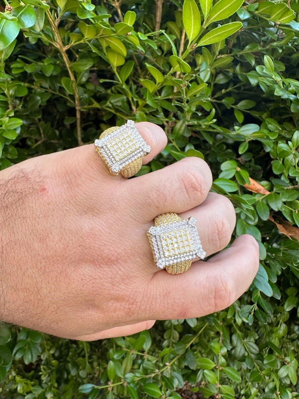 Men's Real Solid 925 Silver 14k Gold Plated MOISSANITE Large 3D Iced HipHop Ring 20 Men's Real Solid 925 Silver 14k Gold Plated MOISSANITE Large 3D Iced HipHop Ring - Image 18