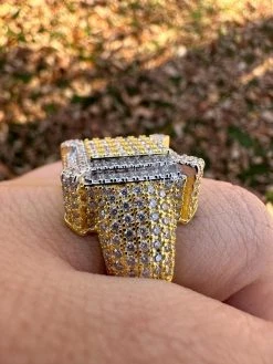 Men's Real Solid 925 Silver 14k Gold Plated MOISSANITE Large 3D Iced HipHop Ring 26 Men's Real Solid 925 Silver 14k Gold Plated MOISSANITE Large 3D Iced HipHop Ring -Harlem Bling Shop harlembling mens real solid 925 silver 14k gold plated moissanite large 3d iced hiphop ring 28789.1700107234