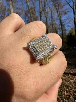 Men's Real Solid 925 Silver 14k Gold Plated MOISSANITE Large 3D Iced HipHop Ring 38 Men's Real Solid 925 Silver 14k Gold Plated MOISSANITE Large 3D Iced HipHop Ring -Harlem Bling Shop harlembling mens real solid 925 silver 14k gold plated moissanite large 3d iced hiphop ring 40044.1700107266