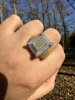 Men's Real Solid 925 Silver 14k Gold Plated MOISSANITE Large 3D Iced HipHop Ring 37 Men's Real Solid 925 Silver 14k Gold Plated MOISSANITE Large 3D Iced HipHop Ring -Harlem Bling Shop harlembling mens real solid 925 silver 14k gold plated moissanite large 3d iced hiphop ring 74943.1700107198