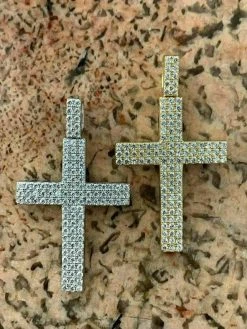 Men's Real Solid 925 Silver Cross Pendant Prong Set Crucifix Necklace W. Chain 18 Men's Real Solid 925 Silver Cross Pendant Prong Set Crucifix Necklace W. Chain -Harlem Bling Shop harlembling mens real solid 925 silver cross pendant prong set crucifix necklace w chain 11744.1664388347