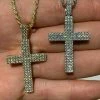 Men's Real Solid 925 Silver Cross Pendant Prong Set Crucifix Necklace W. Chain -Harlem Bling Shop harlembling mens real solid 925 silver cross pendant prong set crucifix necklace w chain 56728.1664396339