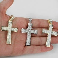 Mens Real Solid 925 Silver Cross W. Tennis Chain Pendant Iced Icy Hip Hop Rapper 33 Mens Real Solid 925 Silver Cross W. Tennis Chain Pendant Iced Icy Hip Hop Rapper -Harlem Bling Shop harlembling mens real solid 925 silver cross w tennis chain pendant iced icy hip hop rapper 27477.1664381131