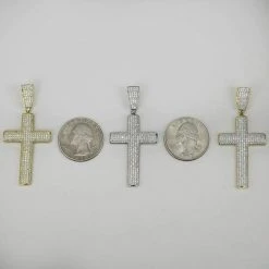 Men's Real Solid 925 Silver Cross W. Tennis Chain Pendant Super Iced Man Diamond 19 Men's Real Solid 925 Silver Cross W. Tennis Chain Pendant Super Iced Man Diamond -Harlem Bling Shop harlembling mens real solid 925 silver cross w tennis chain pendant super iced man diamond 05890.1664398717