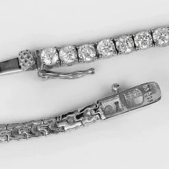 Men's Real Solid 925 Silver Cross W. Tennis Chain Pendant Super Iced Man Diamond 25 Men's Real Solid 925 Silver Cross W. Tennis Chain Pendant Super Iced Man Diamond -Harlem Bling Shop harlembling mens real solid 925 silver cross w tennis chain pendant super iced man diamond 79501.1664392431