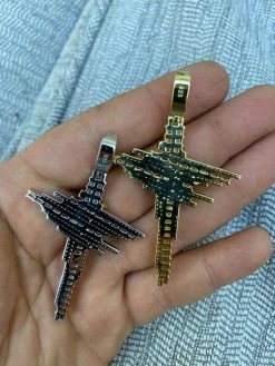 Mens Real Solid 925 Silver Iced Baguette Diamond Jesus Cross Hip Hop Necklace 23 Mens Real Solid 925 Silver Iced Baguette Diamond Jesus Cross Hip Hop Necklace -Harlem Bling Shop harlembling mens real solid 925 silver iced baguette diamond jesus cross hip hop necklace 25108.1664397824