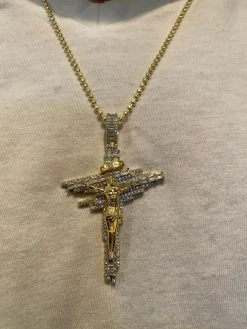 Mens Real Solid 925 Silver Iced Baguette Diamond Jesus Cross Hip Hop Necklace 29 Mens Real Solid 925 Silver Iced Baguette Diamond Jesus Cross Hip Hop Necklace -Harlem Bling Shop harlembling mens real solid 925 silver iced baguette diamond jesus cross hip hop necklace 61033.1664399692
