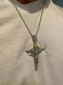 Mens Real Solid 925 Silver Iced Baguette Diamond Jesus Cross Hip Hop Necklace 27 Mens Real Solid 925 Silver Iced Baguette Diamond Jesus Cross Hip Hop Necklace -Harlem Bling Shop harlembling mens real solid 925 silver iced baguette diamond jesus cross hip hop necklace 69860.1665671525