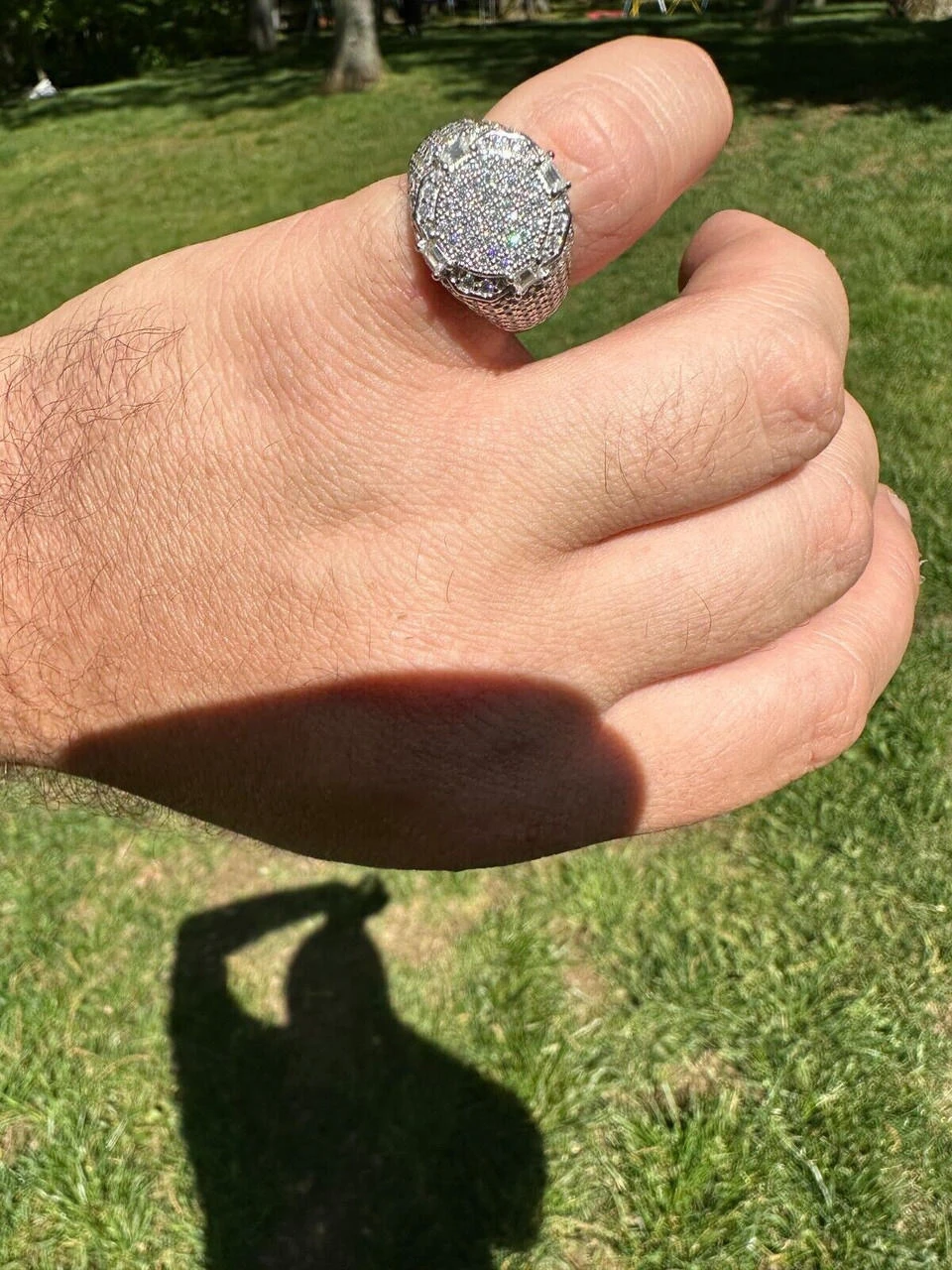 Men's Real Solid 925 Silver MOISSANITE Baguette Passes Tester Pinky RING Hip Hop 9 Men's Real Solid 925 Silver MOISSANITE Baguette Passes Tester Pinky RING Hip Hop - Image 7