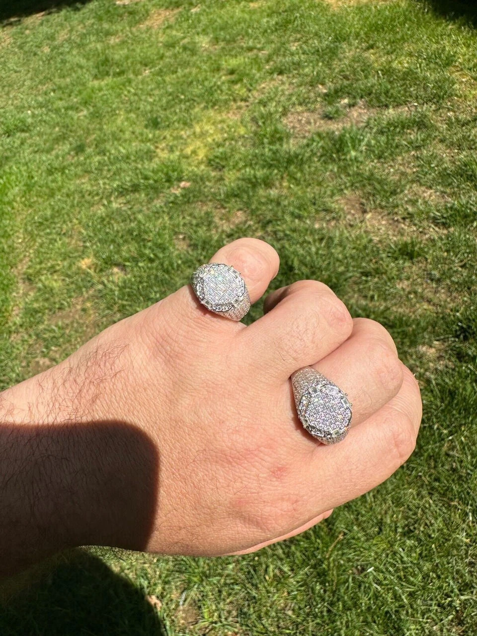 Men's Real Solid 925 Silver MOISSANITE Baguette Passes Tester Pinky RING Hip Hop 16 Men's Real Solid 925 Silver MOISSANITE Baguette Passes Tester Pinky RING Hip Hop - Image 14