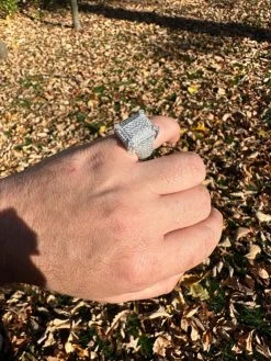 Men's Real Solid 925 Silver MOISSANITE Large 3D Rectangular Iced Hip Hop Ring -Harlem Bling Shop harlembling mens real solid 925 silver moissanite large 3d rectangular iced hip hop ring 90930.1700107248