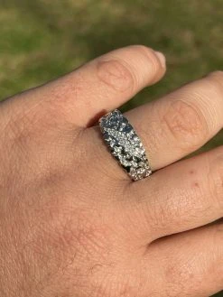Mens REAL Solid 925 Silver Nugget Band Ring Iced Moissanite Pass Diamond Tester 19 Mens REAL Solid 925 Silver Nugget Band Ring Iced Moissanite Pass Diamond Tester -Harlem Bling Shop harlembling mens real solid 925 silver nugget band ring iced moissanite pass diamond tester 18310.1664378053