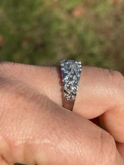 Mens REAL Solid 925 Silver Nugget Band Ring Iced Moissanite Pass Diamond Tester 17 Mens REAL Solid 925 Silver Nugget Band Ring Iced Moissanite Pass Diamond Tester -Harlem Bling Shop harlembling mens real solid 925 silver nugget band ring iced moissanite pass diamond tester 57846.1664387514