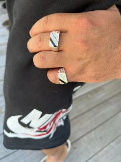 Mens Real Solid 925 Silver Nugget Black Onyx Iced Simulated Diamond Ring Hip Hop -Harlem Bling Shop harlembling mens real solid 925 silver nugget black onyx iced simulated diamond ring hip hop 89483.1664299688