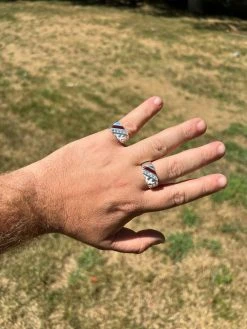 Mens Real Solid 925 Silver Nugget Red Ruby Iced Simulated Diamond Ring Hip Hop -Harlem Bling Shop harlembling mens real solid 925 silver nugget red ruby iced simulated diamond ring hip hop 18198.1664301980