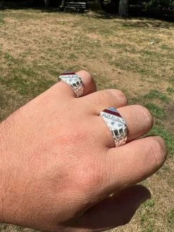 Mens Real Solid 925 Silver Nugget Red Ruby Iced Simulated Diamond Ring Hip Hop -Harlem Bling Shop harlembling mens real solid 925 silver nugget red ruby iced simulated diamond ring hip hop 57281.1664299679