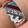 Mens Real Solid 925 Silver Nugget Red Ruby Iced Simulated Diamond Ring Hip Hop -Harlem Bling Shop harlembling mens real solid 925 silver nugget red ruby iced simulated diamond ring hip hop 89511.1664301594