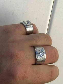 Men's REAL Solid 925 Silver Solitaire Ring W. Man Made Diamonds Pinky Sizes 7-13 -Harlem Bling Shop harlembling mens real solid 925 silver solitaire ring w man made diamonds pinky sizes 7 13 87691.1664398905