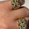 Mens REAL Solid 925 Sterling Silver - 14k Gold Finish Diamond Nugget Ring 7-13 -Harlem Bling Shop harlembling mens real solid 925 sterling silver 14k gold finish diamond nugget ring 7 13 28731.1664375810