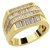 Mens REAL Solid 925 Sterling Silver 14k Gold Finish Iced Baguette CZ Square Ring -Harlem Bling Shop harlembling mens real solid 925 sterling silver 14k gold finish iced baguette cz square ring 07309.1664382210