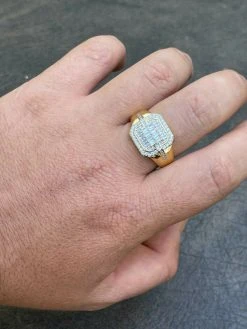 Mens Real Solid 925 Sterling Silver 14k Gold Vermeil Ring Iced Baguette Diamond 20 Mens Real Solid 925 Sterling Silver 14k Gold Vermeil Ring Iced Baguette Diamond -Harlem Bling Shop harlembling mens real solid 925 sterling silver 14k gold vermeil ring iced baguette diamond 68564.1664374908