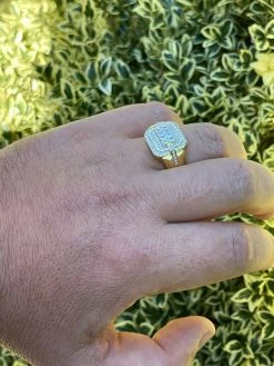 Mens Real Solid 925 Sterling Silver 14k Gold Vermeil Ring Iced Baguette Diamond 22 Mens Real Solid 925 Sterling Silver 14k Gold Vermeil Ring Iced Baguette Diamond -Harlem Bling Shop harlembling mens real solid 925 sterling silver 14k gold vermeil ring iced baguette diamond 83803.1664387737