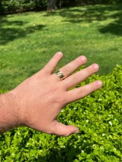 Mens Real Solid 925 Sterling Silver 14k Gold Vermeil Ring Miami Cuban Link Band 22 Mens Real Solid 925 Sterling Silver 14k Gold Vermeil Ring Miami Cuban Link Band -Harlem Bling Shop harlembling mens real solid 925 sterling silver 14k gold vermeil ring miami cuban link band 03753.1664390871