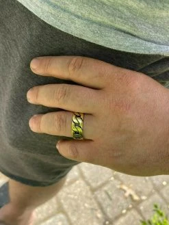 Mens Real Solid 925 Sterling Silver 14k Gold Vermeil Ring Miami Cuban Link Band 17 Mens Real Solid 925 Sterling Silver 14k Gold Vermeil Ring Miami Cuban Link Band -Harlem Bling Shop harlembling mens real solid 925 sterling silver 14k gold vermeil ring miami cuban link band 32352.1664388444