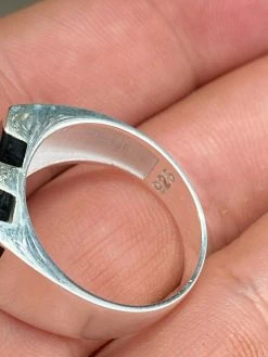 Men's Real Solid 925 Sterling Silver Black Onyx Ring Pinky Anillo Para Hombre -Harlem Bling Shop harlembling mens real solid 925 sterling silver black onyx ring pinky anillo para hombre 13081.1664388839