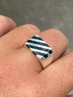 Men's Real Solid 925 Sterling Silver Black Onyx Ring Pinky Anillo Para Hombre -Harlem Bling Shop harlembling mens real solid 925 sterling silver black onyx ring pinky anillo para hombre 84517.1664390614