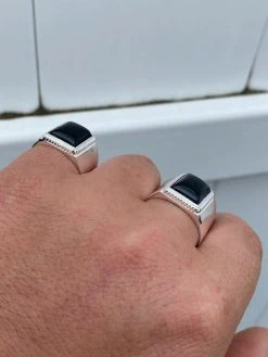 Mens Real Solid 925 Sterling Silver Black Onyx Signet Ring Size 7 8 9 10 11 12 -Harlem Bling Shop harlembling mens real solid 925 sterling silver black onyx signet ring size 7 8 9 10 11 12 59000.1664398209