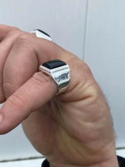 Mens Real Solid 925 Sterling Silver Black Onyx Signet Ring Size 7 8 9 10 11 12 -Harlem Bling Shop harlembling mens real solid 925 sterling silver black onyx signet ring size 7 8 9 10 11 12 97634.1664381395