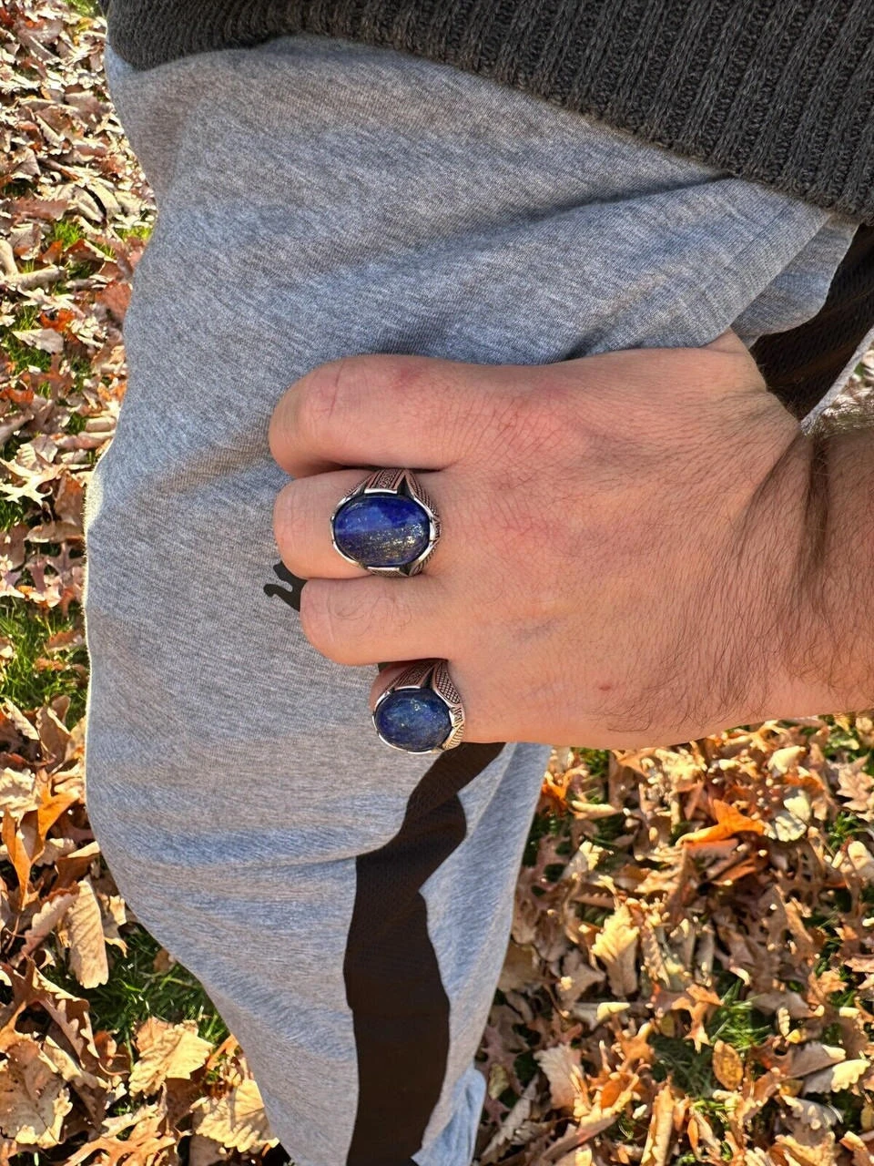 Mens Real Solid 925 Sterling Silver Blue Lapis Lazuli Gemstone Ring Sizes 6-13 16 Mens Real Solid 925 Sterling Silver Blue Lapis Lazuli Gemstone Ring Sizes 6-13 - Image 14