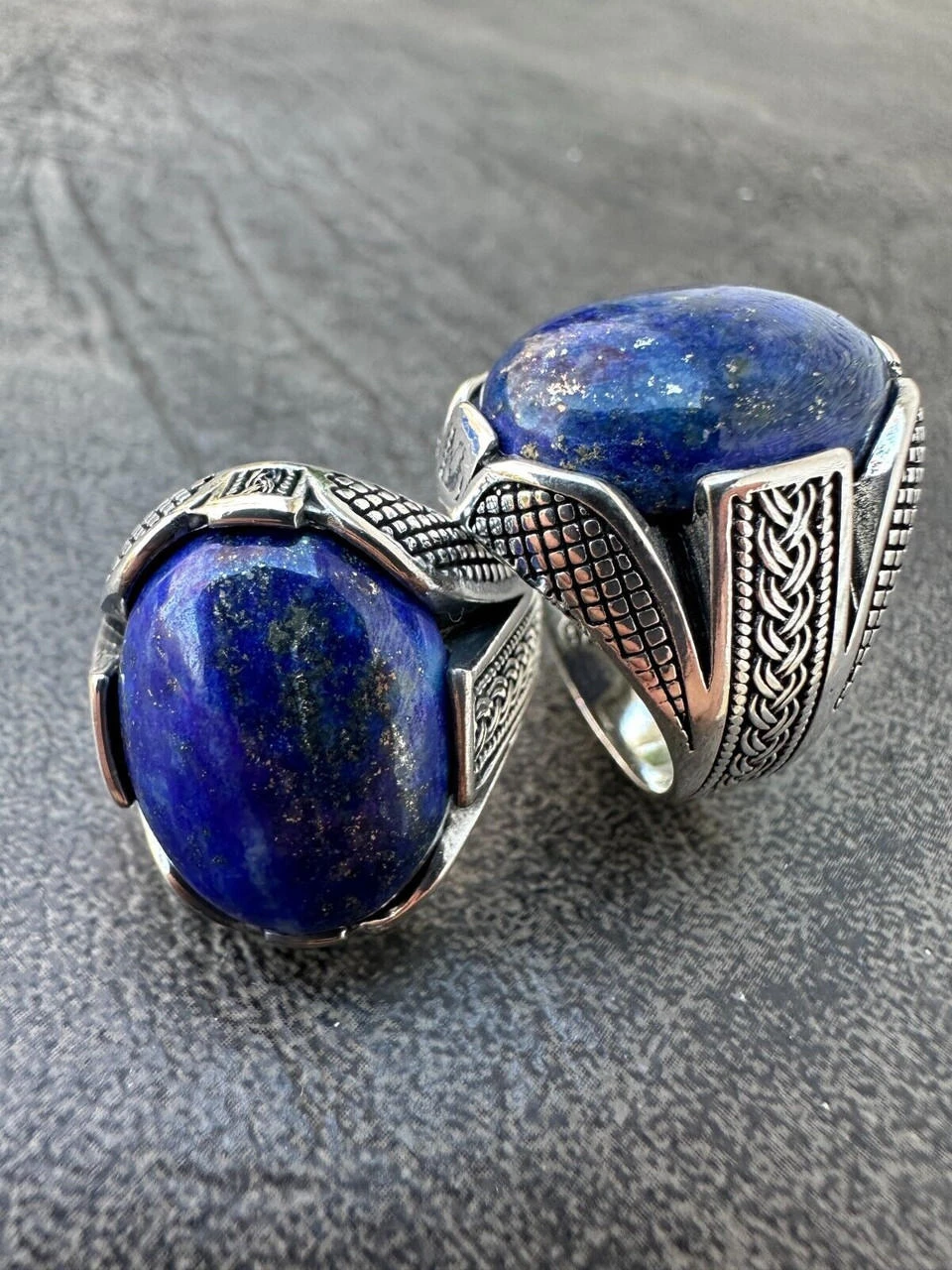 Mens Real Solid 925 Sterling Silver Blue Lapis Lazuli Gemstone Ring Sizes 6-13 11 Mens Real Solid 925 Sterling Silver Blue Lapis Lazuli Gemstone Ring Sizes 6-13 - Image 9