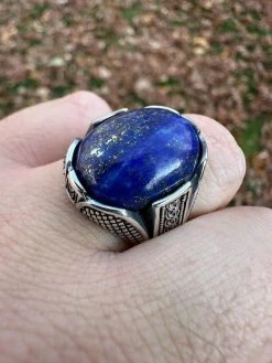 Mens Real Solid 925 Sterling Silver Blue Lapis Lazuli Gemstone Ring Sizes 6-13 40 Mens Real Solid 925 Sterling Silver Blue Lapis Lazuli Gemstone Ring Sizes 6-13 -Harlem Bling Shop harlembling mens real solid 925 sterling silver blue lapis lazuli gemstone ring sizes 6 13 64059.1700193710