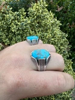Mens Real Solid 925 Sterling Silver Blue Turquoise Natural Native Gemstone Ring 33 Mens Real Solid 925 Sterling Silver Blue Turquoise Natural Native Gemstone Ring -Harlem Bling Shop harlembling mens real solid 925 sterling silver blue turquoise natural native gemstone ring 20835.1700280333