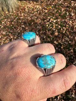 Mens Real Solid 925 Sterling Silver Blue Turquoise Natural Native Gemstone Ring 35 Mens Real Solid 925 Sterling Silver Blue Turquoise Natural Native Gemstone Ring -Harlem Bling Shop harlembling mens real solid 925 sterling silver blue turquoise natural native gemstone ring 63067.1700280350