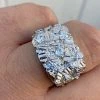 Mens REAL Solid 925 Sterling Silver Diamond Nugget Ring Sz 7-13 Hip Hop Ring ICY -Harlem Bling Shop harlembling mens real solid 925 sterling silver diamond nugget ring sz 7 13 hip hop ring icy 92099.1664376093