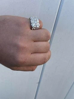 Mens REAL Solid 925 Sterling Silver Diamond Nugget Ring Sz 7-13 Hip Hop Ring ICY 19 Mens REAL Solid 925 Sterling Silver Diamond Nugget Ring Sz 7-13 Hip Hop Ring ICY -Harlem Bling Shop harlembling mens real solid 925 sterling silver diamond nugget ring sz 7 13 hip hop ring icy 97362.1664400413