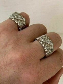 Mens REAL Solid 925 Sterling Silver Diamond Nugget Ring Sz 7-13 Pinky Super Iced 18 Mens REAL Solid 925 Sterling Silver Diamond Nugget Ring Sz 7-13 Pinky Super Iced -Harlem Bling Shop harlembling mens real solid 925 sterling silver diamond nugget ring sz 7 13 pinky super iced 11680.1664374193
