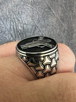 Mens Real Solid 925 Sterling Silver Double Guns Pistols Gangster Ring Size 7-13 -Harlem Bling Shop harlembling mens real solid 925 sterling silver double guns pistols gangster ring size 7 13 79602.1664357184